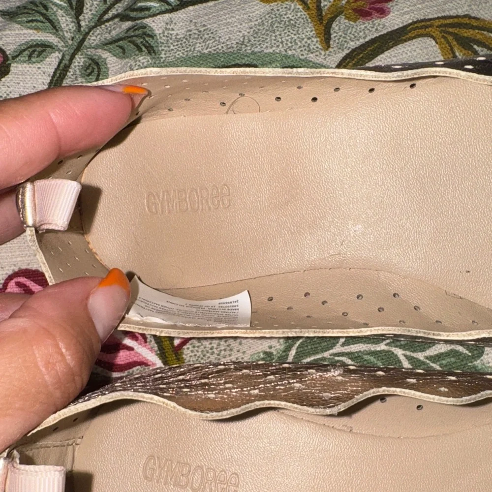 Gymboree Girls Flat Dress shoes Metallic‎ Rose Gold